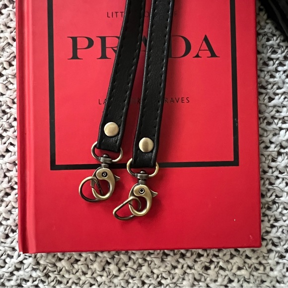 Jet Black Handbag Strap w/ Bronze Hardware - Picture 5 of 7